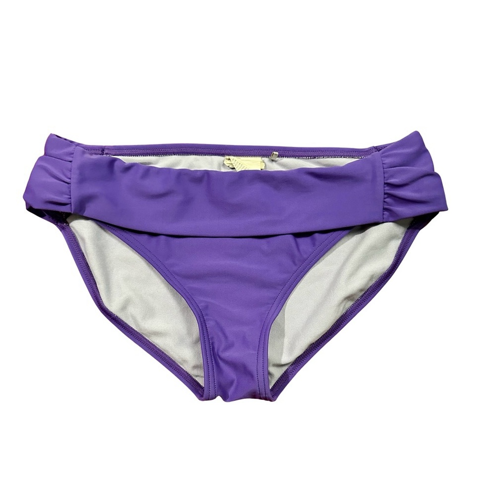 Prana Sirra Shirred Bikini Bottom - Violet Purple,S